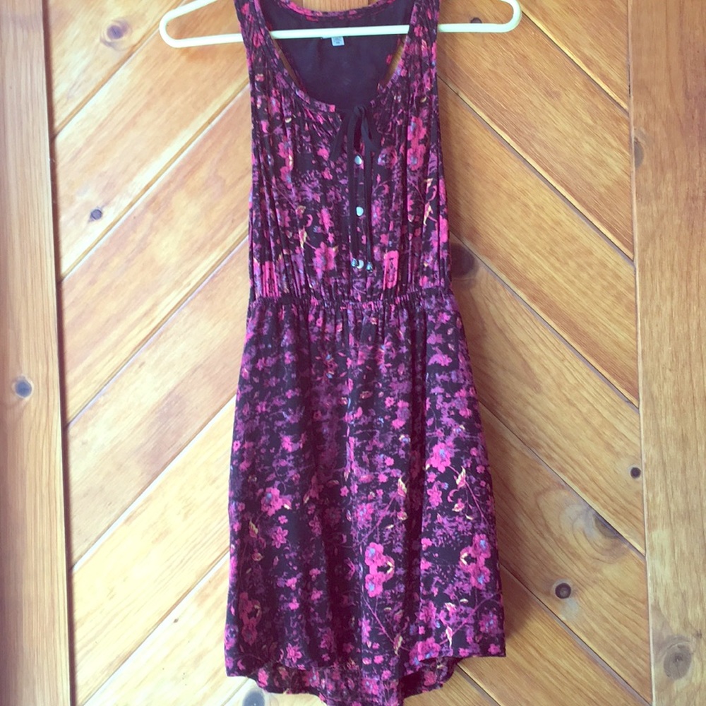 Scarlet and Black Floral Dress